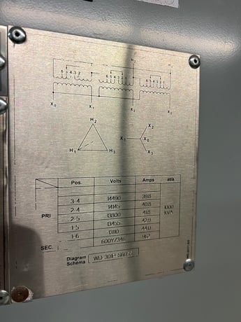 1000/1333/1533 KVA 13,800 Primary, 600Y/347 Secondary, The Delta Group #E-CP3A1000, Dry Type Transformer - Image 3