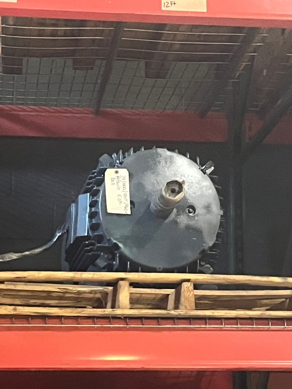 75 HP 1800 RPM General Electric, Frame 404T, BB, 460 Volts, rblt., electrically OK - Image 1