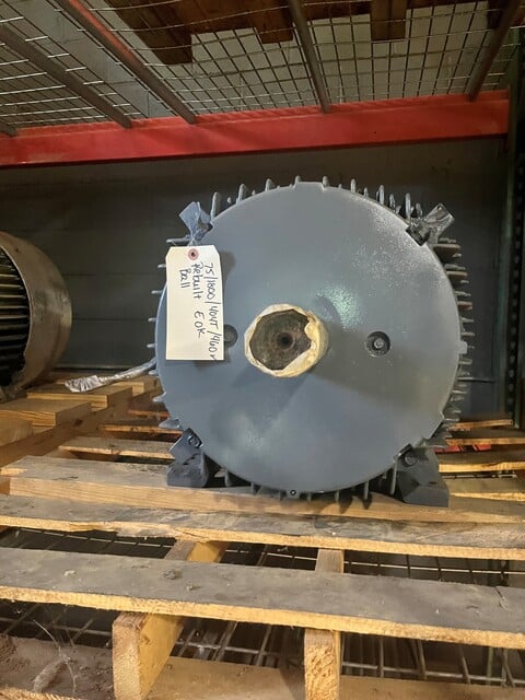75 HP 1800 RPM General Electric, Frame 404T, BB, 460 Volts, rblt., electrically OK - Image 3