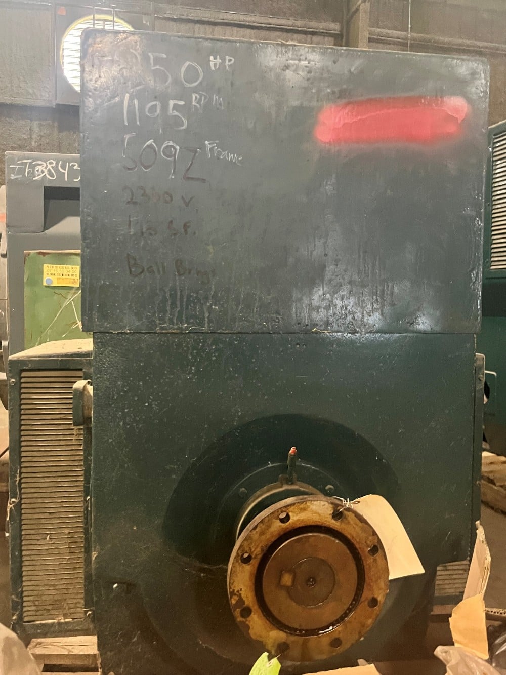 250 HP 1200 RPM General Electric, Frame 509Z, BB, 2300 Volts, electrically OK - Image 3