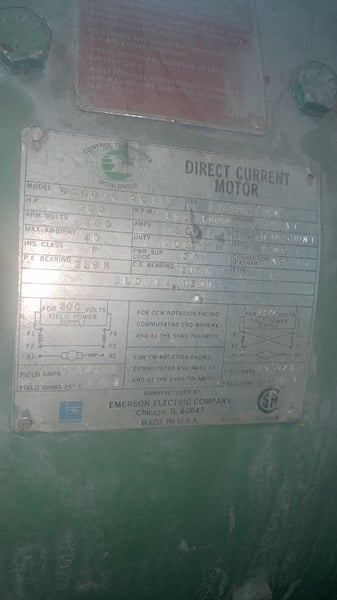 200 HP 1150/2000 RPM General Electric, Frame 506AT, DP, 500VA, 300VF - Image 2
