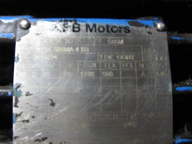 500 HP 1788 RPM ABB, Frame 585, 460 Volts, TEFC, AC Induction Motor - Image 4