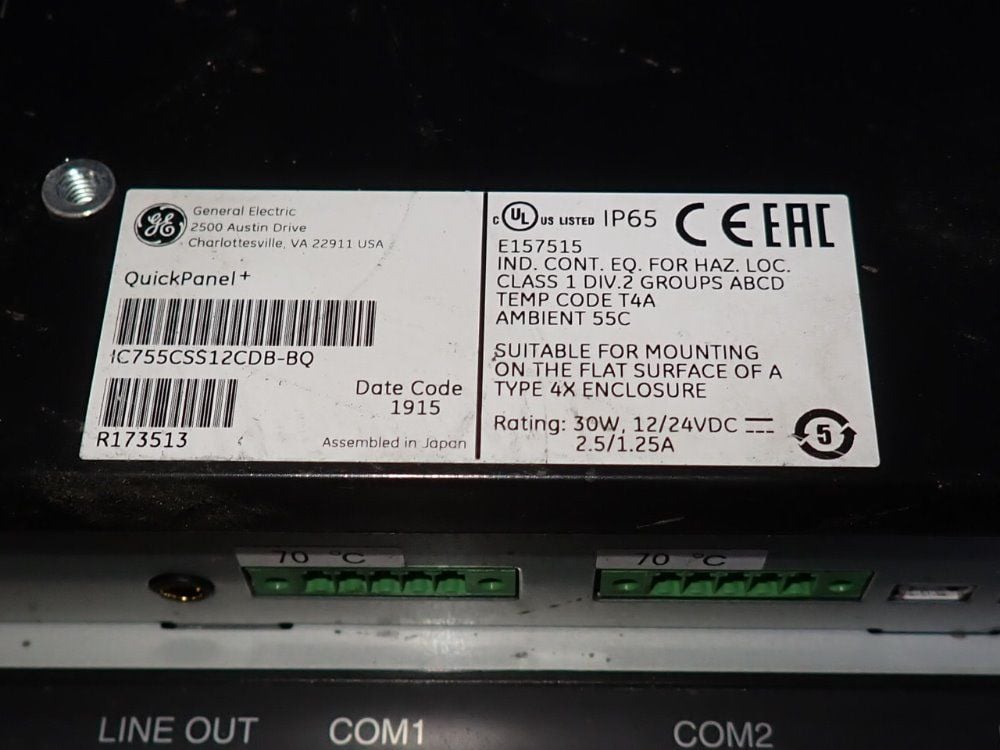 General Electric #IC755CSS12CDB-BQ, Control Panel - Image 5