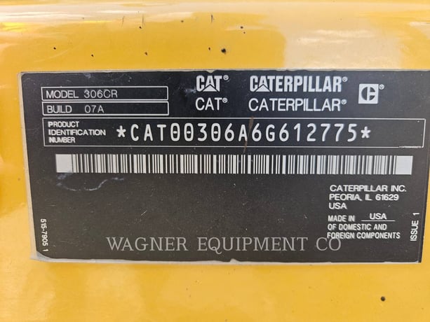 Caterpillar 306-07CR, 1329 hours, S/N: 6G612775, 2025 - Image 6