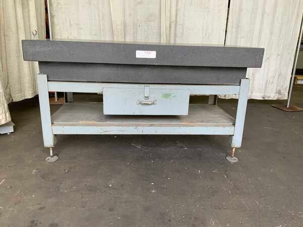 36" x 72" x 12" Pratt & Whitney, black granite surface plate with stand - Image 8