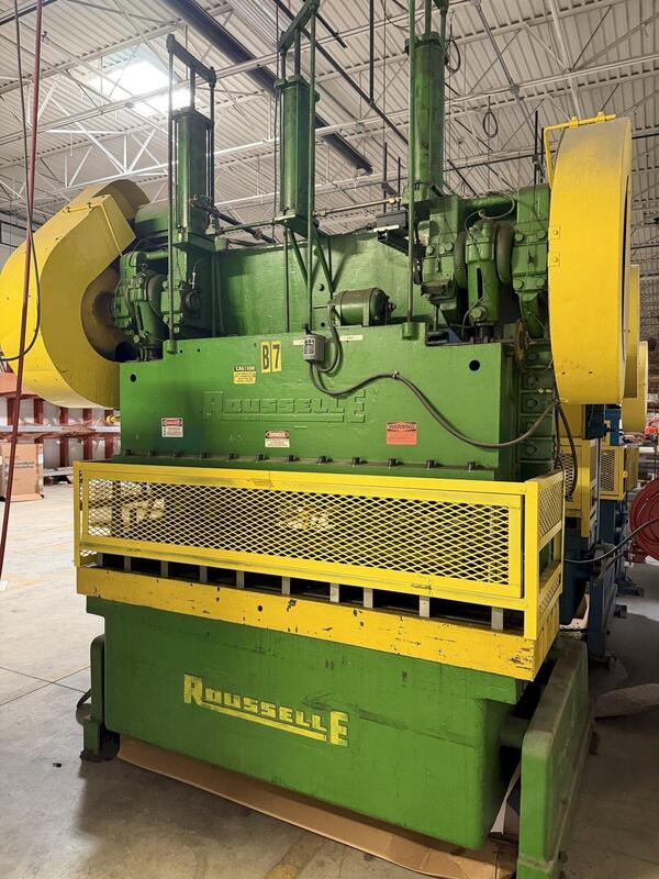 100 Ton, Rousselle #10B80, straight side double crank press - Image 2