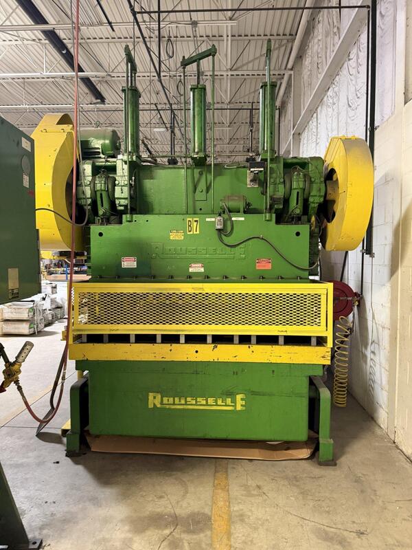 100 Ton, Rousselle #10B80, straight side double crank press - Image 5