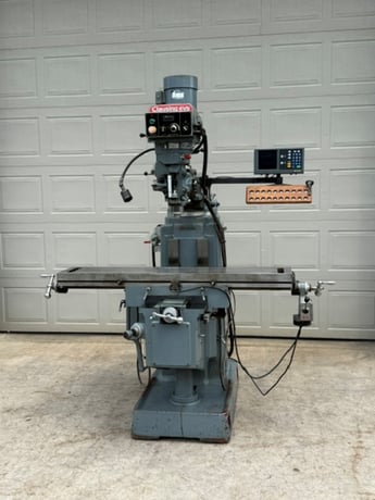 Clausing #450-EVS-08, vertical mill, 10" x54" table, 3 HP, 34.6" X, 16" Y, 16" knee, 5" quill, 50-5000 RPM - Image 1