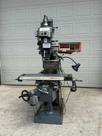 Republic-Lagun #FT-1, vertical mill, 9" x42" table, 2 HP, 28" X, 16" Y, 5" quill, 55-2940 RPM, R-8, 220/440 - Image 1