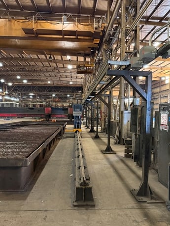 Koike Aronson #VGM-5000, CNC Plasma Gantry Plate Cutting Machine, two 25' x 17' tables, 2" thick max, 2012 - Image 2