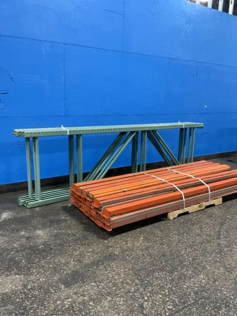 144" x 36" Pallet Racking, Tear Drop, (5) Uprights 144" x 36", (26) Beams 108" x 5" - Image 2