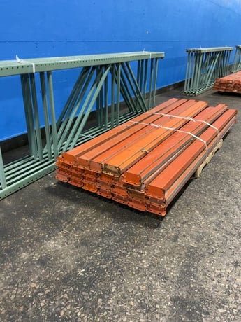 144" x 36" Pallet Racking, Tear Drop, (5) Uprights 144" x 36", (26) Beams 108" x 5" - Image 5