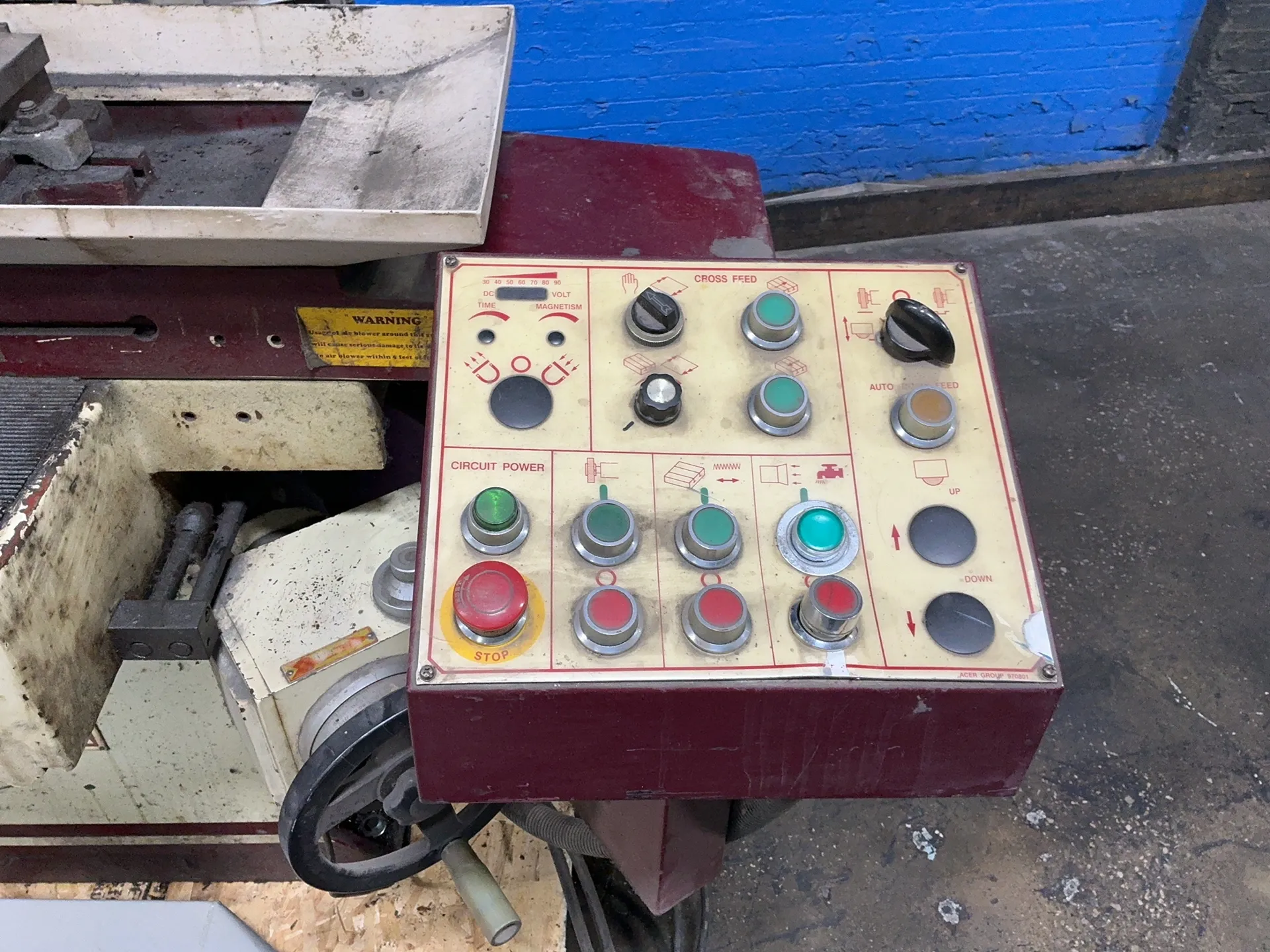 8" x 18" Acer #AGS-1020AHD, surface grinder, 2 HP, 945/1135 RPM, 230/460 V., 3PH, 1997 - Image 6