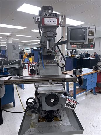 Milltronics #Partner-04, CNC vertical knee mill, 30" X, 14" Y, 5.5" Z, 34" x 12" table, R8, variable speed - Image 2