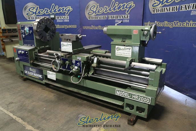 34"/44.5" x 80" Kingston #HR2000, gap bed engine lathe, 4-1/16" bore, 4-way rapid traverse, foot brake, 20 HP - Image 3