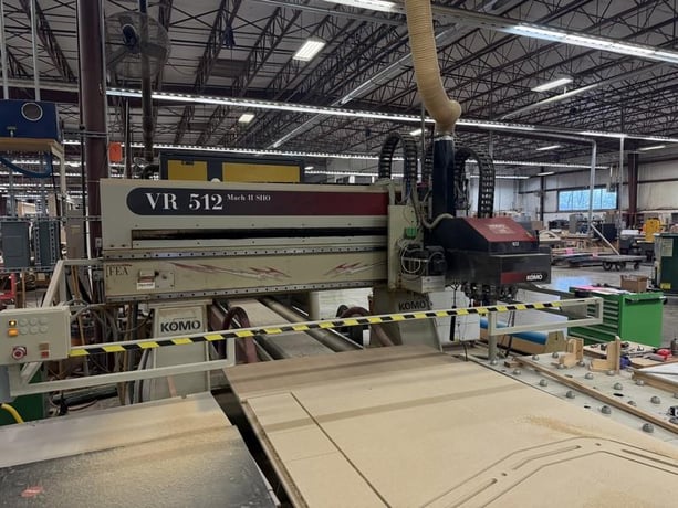 Komo #VR-512-Mach-II, CNC router, 5' x12'tbl., 12 ATC, 24k RPM, HSK-63F, 20 HP, 159" X, 84" Y, 11" Z, 2005 - Image 3