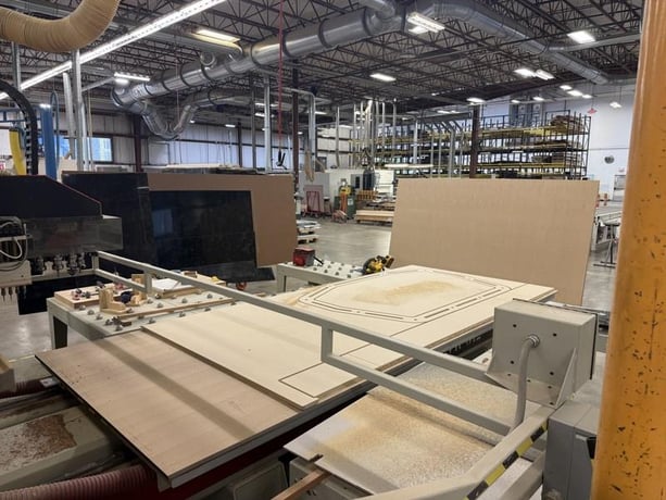 Komo #VR-512-Mach-II, CNC router, 5' x12'tbl., 12 ATC, 24k RPM, HSK-63F, 20 HP, 159" X, 84" Y, 11" Z, 2005 - Image 8