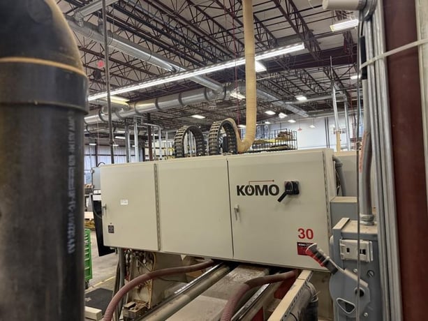 Komo #VR-512-Mach-II, CNC router, 5' x12'tbl., 12 ATC, 24k RPM, HSK-63F, 20 HP, 159" X, 84" Y, 11" Z, 2005 - Image 9