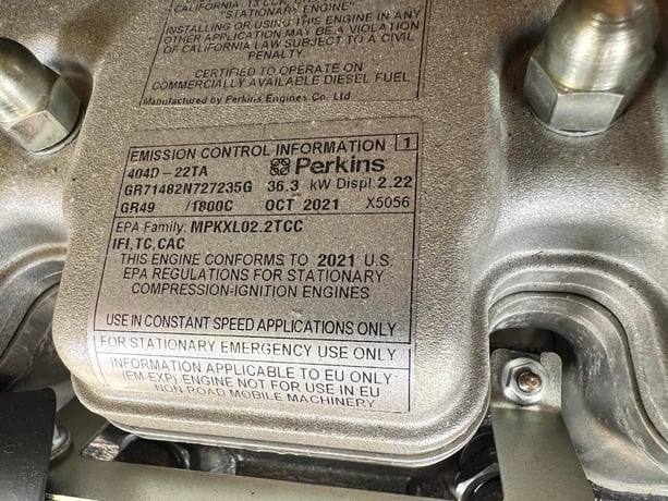 30 KW Generac #SD30, Diesel Generator Set, 120/208 Volts, 1800 RPM, 125 amp circuit breaker, 3PH, 2021 - Image 7