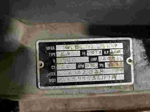 200 HP 3575 RPM General Electric #5RS445BL119A, Frame 445TS, TEFC, 460 Volts - Image 2
