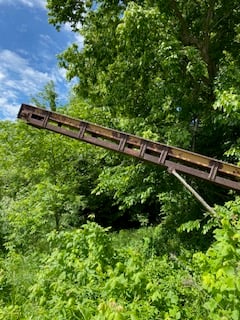 Waste Incline Conveyor, 8' under peeler, adjustable height - Image 2