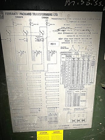 36,000 KVA 13,800 Pri. 472 Sec., Ferranti Packard, Furnace Transformer - Image 5