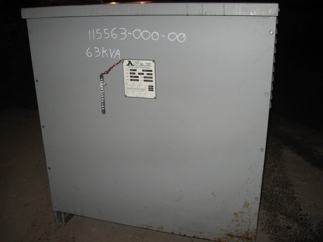 63 KVA 230 Primary, 230Y/133 Secondary, ABB, Isolation Transformer, 3 Phase - Image 2