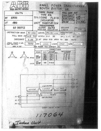 2500/3500 KVA 6900 Primary, 480 Secondary, ABB, Indoor Power Transformer - Image 6
