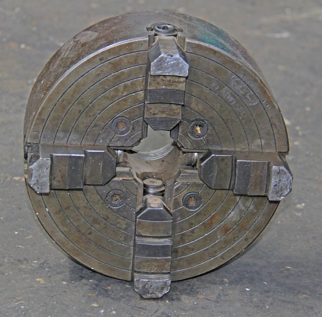 Union #518, 10" Independent 4-Jaw Lathe Chuck, 2 7/8" x 5 TPI Spindle - Image 4