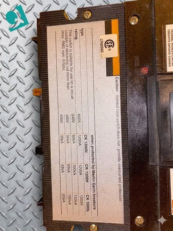 1200 Amps, Horizon Systems, CK31200S, 600 Volts, Circuit Breaker (14 available) - Image 7