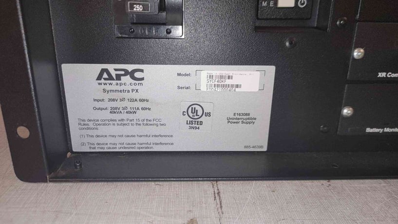 40.0 KVA APC Symmetra PX #SYCF40KF, uninterruptible power supplies System Power Supply Chassis, 208 Volts - Image 3