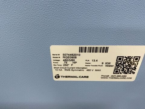 .75 HP Thermal Care #RQE0908, Temperature Control Unit (12 available) - Image 4