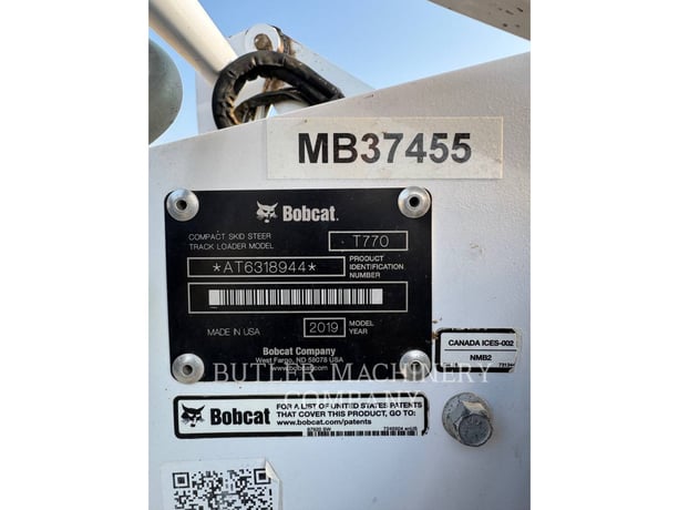 Bobcat T770, 4630 hours, S/N: AT6318944, 2019 - Image 6
