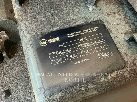Wacker Corporation RD12L, 657 hours, S/N: WNCRD12LHPUM01191, 2023 - Image 6