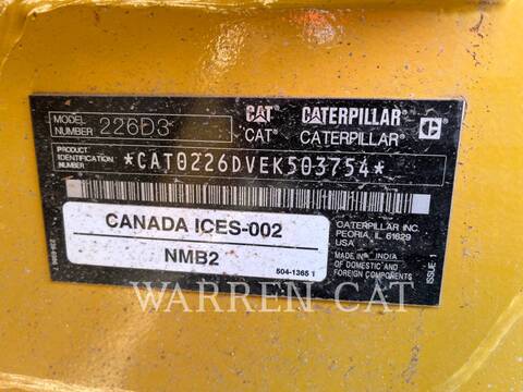 Cat 226D3 C1H1, Skid Steer Loader, 70 hours, S/N: EK503754, 2025 - Image 6