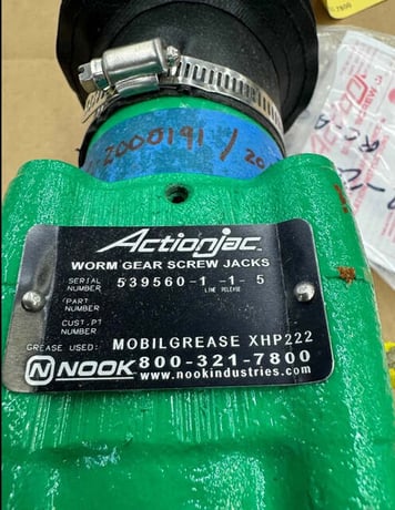 Actionjac Worm Gear Screw Jack, Cast Iron Body, Mobilgrease XHP222 Fill, S/N 539560-1-1-5 - Image 3