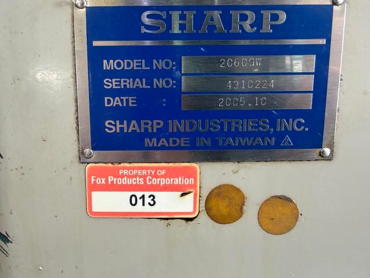 20" x 60" Sharp #2060C, engine lathe, 11" swing over cross slide, 3-jaw 15" chuck, foot brake, 10 HP, 2005 - Image 8