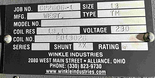 13" Westinghouse #TM, DC brake, Shunt Wound, coil #637C384G16, 250 VDC, Rebuilt - Image 2