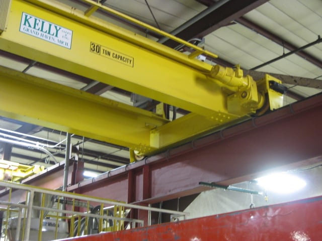 30 Ton, Shaw-Box, 22' 1-1/2" Span, 31' lift, pendant, rail/runway available, 1991, #1660 - Image 2