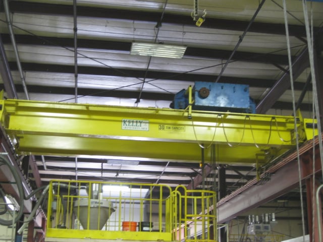 30 Ton, Shaw-Box, 22' 1-1/2" Span, 31' lift, pendant, rail/runway available, 1991, #1660 - Image 4