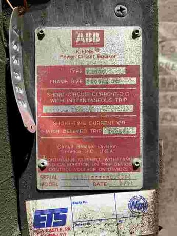2000 Amps, ITE #K1600, DC circuit breaker, 250 Volts (4 available) - Image 3