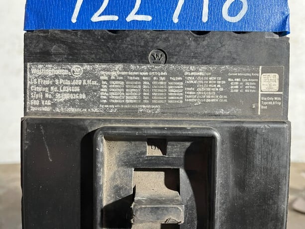 225 Amps, Westinghouse #LB3400F, molded insulated case circuit breaker, 600 Volts - Image 2