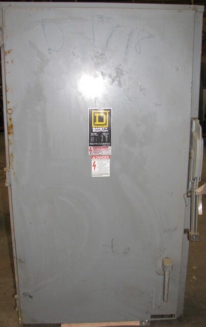 600 Amp. Square D #366AWK, fused AC safety switch, 3-pole, 600 Volts, Like New - Image 1