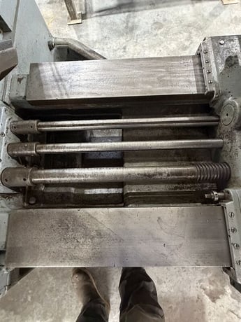 3" Ceruti #AL3, horizontal boring mill, 36" x 36" table, 6 RPM - Image 4