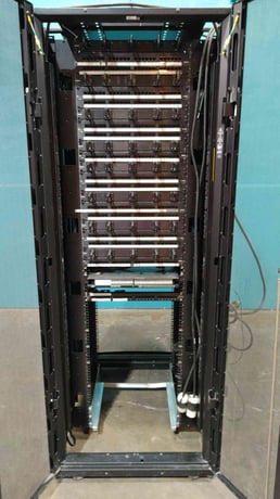 APC NetShelter SX #AR3150, 42U Wide Server Rack Enclosure, Populated Patch Panels - Image 5