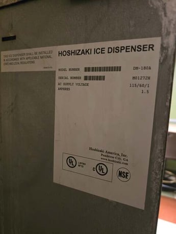 Hoshizaki #KML-600MWH, Crescent Cube Ice Maker & DM-180A Ice Dispenser Combo, 600 lb/24h - Image 8