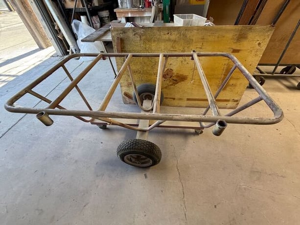 Heavy-Duty Welded Steel Shop Carts, wide flat-free casters, lot of 3 - Image 2