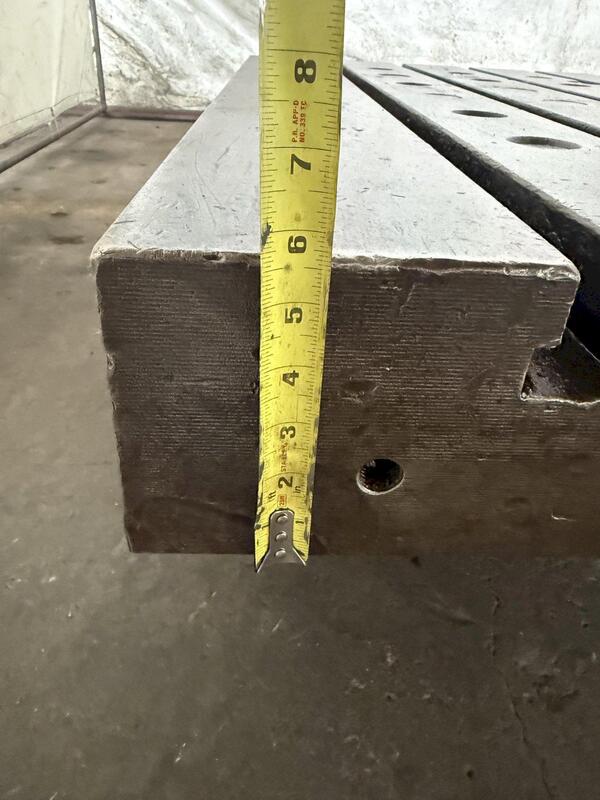 74" L x 50" width x 6" H, T-slot Bolster Plate, (11) t-slots, 6" centers, 6" thickness - Image 8