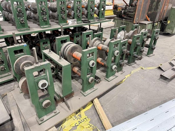 12 Stand, Bradbury, C & Z Purlin Rollforming Line, 3.5" arbor diameter, 26" roll space, 30" horizontal - Image 9