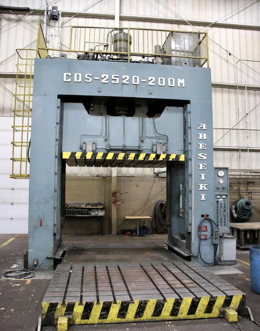200 Ton, Abeseiki #CDS-2520-200M, Hydraulic Die Spotting Press, 98" x 78" bolster, 79" x 98" top plate, 86" - Image 1
